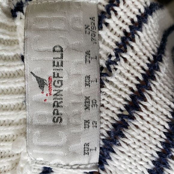 Springfield navy and white striped cardigan - Picture 3 of 8